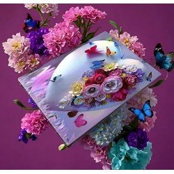 TECHNOCHITRA® Whispers of Love: Heart and Flower Diary