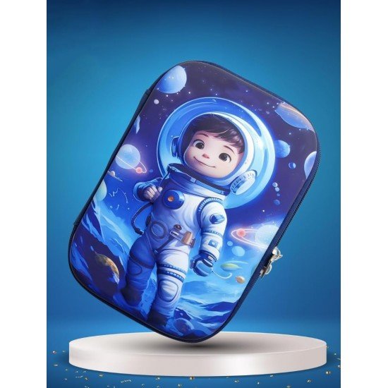 TECHNOCHITRA® 3D Space Astronaut Printed Designer Multipurpose Stationery Pouch for Kids