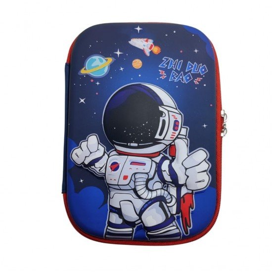 TECHNOCHITRA® 3D Space Astronaut Printed Designer Multipurpose Stationery Pouch for Kids