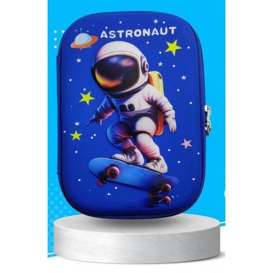 TECHNOCHITRA® 3D Space Astronaut Printed Designer Multipurpose Stationery Pouch for Kids