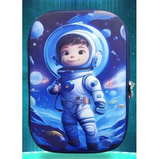TECHNOCHITRA® 3D Space Astronaut Printed Designer Multipurpose Stationery Pouch for Kids