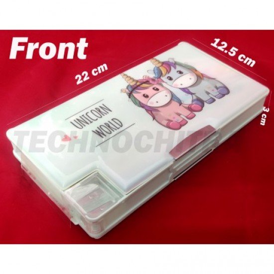TECHNOCHITRA Unicorn Glossy Print with Sharpener Pencil box TECHNOCHITRA Unicorn Glossy Print with Sharpener Pencil box
