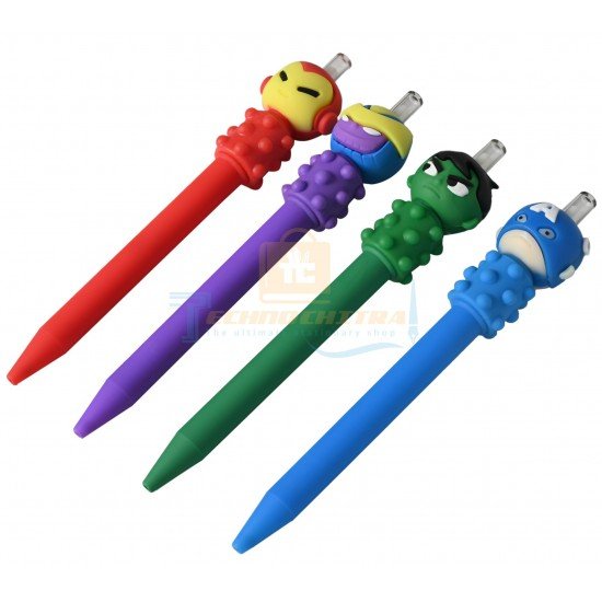 TECHNOCHITRA® Heroic Scribbles Set of 4 Superhero Face Mechanical Pencils for Boys