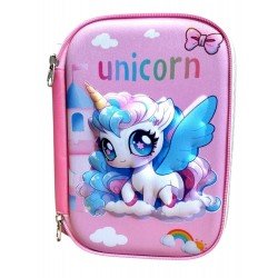 TECHNOCHITRA Unicorn Pencil Box for Girls | Large Capacity Geometry Box | School Essentials