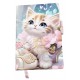 TECHNOCHITRA Cute Moon Eyes Kitten Diary Notebook Journal with Bookmark for Girls