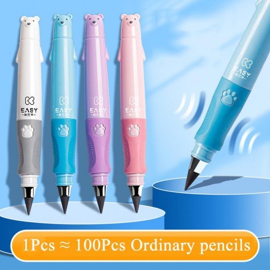 TECHNOCHITRA Infinite Pencil with Bear Face | Never-Ending Writing Pencil | No Ink, No Sharpener Required (4)