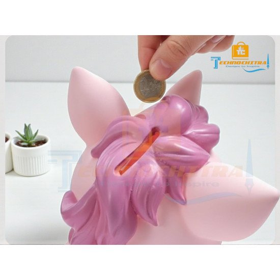 TECHNOCHITRAⓇ Unicorn Piggy Bank for Kids & Adults | Decorative Cute Unicorn Money Bank | Resin Coin Bank with Coin Slot & Bottom Stopper | Gift for Kids, Girls & Boys TECHNOCHITRAⓇ Unicorn Piggy Bank for Kids & Adults | Decorative Cute Unicorn Money Bank | Resin Coin Bank with Coin Slot & Bottom Stopper | Gift for Kids, Girls & Boys